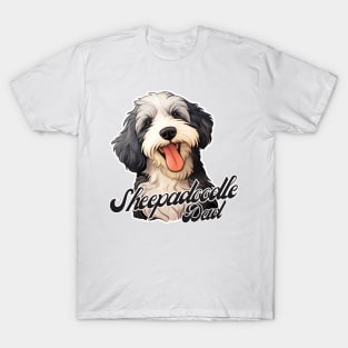 Sheepadoodle Dad T-Shirt - Dog Lover Gift, Pet Parent Apparel T-Shirt